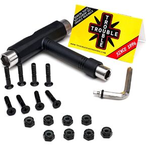 TROUBLE SKATEBOARDS Hardware Tool + Skateboard 1" Black Phillips Skate Hardware (H21)
