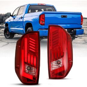 Nixon Offroad LED Sequential Tail Lights Assembly for 2014-2022 Toyota Tundra, Taillights with Led Sequential Turn Signals/DRL/Brake Lights Pair for Tundra Pickup, Passenger and Driver Side (Clear)