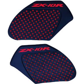 Red Gas Fuel Tank Pad Traction Side Fuel Knee Grip Decal Compatible with Kawasaki Ninja ZX10R 2011-2016