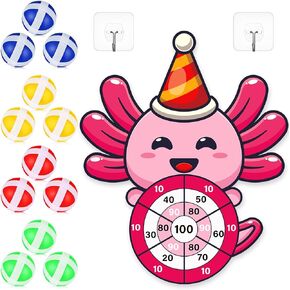 HyDren Cow Dart Party Game Farm Dart Party Favors 31x24 Cow Dart Board with 12 Sticky Balls Toys Farm Game Party Decorations Animal Birthday Party Gift for Indoor Outdoor Game