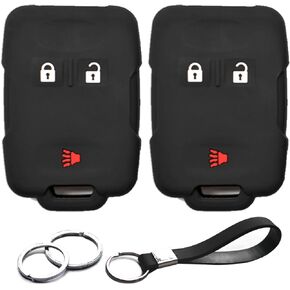 2pcs Compatible with GMC Sierra Yukon XL Canyon Chevy Chevrolet Silverado 1500 2500 3500 HD Classic LD Express Suburban Tahoe Avalanche Captiva Sport Colorado Equinox Key Fob Cover Case