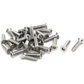 uxcell M3 x 12mm 304 Stainless Steel Torx Countersunk Head Machine Screws 30PCS