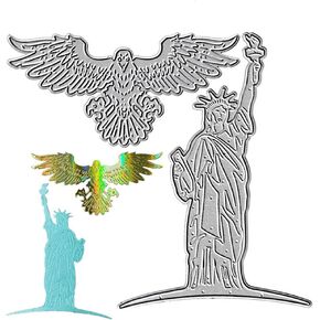 Metal Statue of Liberty Die Cuts, Eagle Cutting Die DIY Crafts Template Mould Stencils for DIY Embossing Card Making Album Decorative Paper Scrapbooking