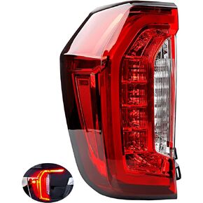 Full LED Taillights, Compatible with 2021-2024 GMC Yukon SLE SLT AT4 Denal, Replace 84816392 Led Driving Parking Reverse Brake Turn Signal Lighting Rear Left Driver Side Outer Tail Lights Assembly
