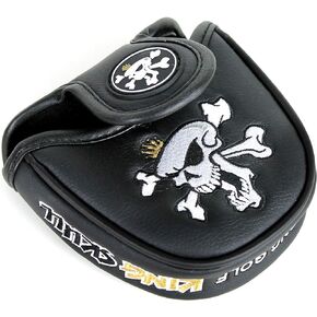 King Skull Black Mallet Putter Cover Headcover for Scotty Cameron Taylormade Odyssey 2ball