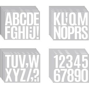 24 Sheets Numbers and Letters Stickers, 276 Alphabet Stickers, 3 inch Vinyl Self-Adhesive Sticker Letters, Black Alphabets ABC Stickers, for Home Business Apartment Address Window Door Car Truck