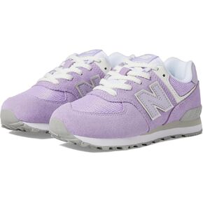 New Balance Kids 574 V1 70s Racing Lace-up Sneaker, Lilac Glo/Bright Lavender, 13.5 Wide US Unisex Little