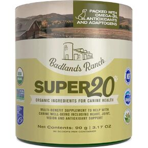 by Katherine Heigl- Super20 Canine Supplement Organic Ingredients Multi-Benefit Supplement, Ashwagandha, Help w/Canine Well-Being, Heart, Joint, Vision, Antioxidant Support (30 Scoops)