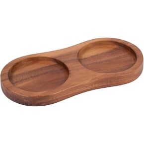 Salt and Pepper Mill Tray, Acacia Wood, Pepper Grinder Rest, Dining Table Protector, Inner DIA 6 cm / 2.36 inch (Pepper mill and salt mill are not included) in Kuwait