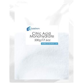 99+% Purity Citric Acid Monohydrate Citric Acid Powder,Citric Acid Food Grade,Citric Acid for Bath Bombs,Household Cleaner,CAS NO.: 5949-29-1(500g)