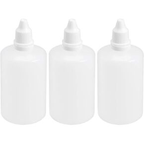 100ml Plastic Dropper Bottle, 3.4oz Empty Plastic Squeezable Eye Liquid Dropper Bottles with Childproof Cap (3)