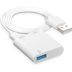 محول HDMI لجهاز iPhone إلى جهاز العرض، محول HDMI رقمي AV، محول شاشة مزامنة HDMI فيديو بدقة 1080 بكسل مع منفذ شحن إلى HDTV/جهاز العرض/الشاشة، يدعم iOS 9.0 أو أعلى in Kuwait