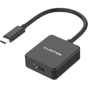 LENTION USB C to DisplayPort Adapter (4K/60Hz) Compatible 2020-2016 MacBook Pro 13/15/16, New iPad Pro/Mac Air/Surface, Chromebook, More (CB-CU208, Black)