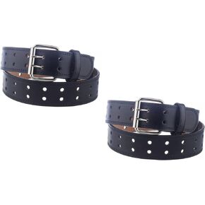 2 Pack of Unisex Two-Hole PU Leather Belt - Up to 7XL Available (BN9041)