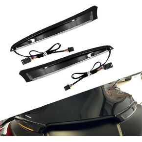 Motorcycle Windshield Trim Lights Windscreen Fairing LED Turn Signals Lamp Running Light Fit for Harley Road Glide FLTRXS FLTRK FLTRX 2015-2023 (Chrome)