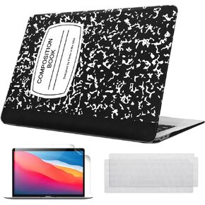Fintie Case for MacBook Air 13 Inch A2337 (M1) / A2179 / A1932 (2022 2021 2020 2019 2018 Release) - Snap On Hard Shell Cover with 2 Keyboard Skin Covers, 1 Screen Protector, Composition Book