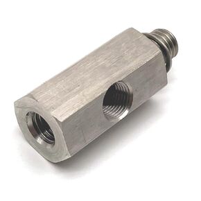 Stainless Steel M12 1.5 to 1/8 NPT Oil Pressure Sensor Tee Adapter for Turbo Supply Feed Line/Oil Pressure Gauge