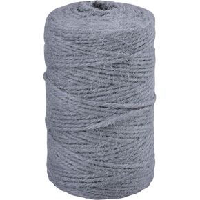 jijAcraft Jute Twine String 328 Feet, 2mm Colored Natural Twine for Gift Wrapping, 3-Ply Hemp Gray Twine for Climbing Plant, Garden Craft, DIY Christmas Handmade Arts, Gift Decoration Twine