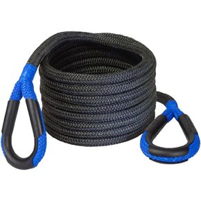 حبل Bubba Rope Power Stretch Recovery، 7/8 بوصة × 30 قدمًا - حبل استعادة المركبات الثقيلة: 28600 رطل. قوة الكسر - أحمر