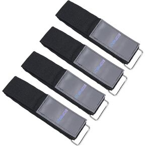 Ladder Straps,Ladder Rack Tie Down Straps,Strong Hook and Loop Securing Straps,Multipurpose Storage Straps (33'' x 2'') (Black 4 Pack)