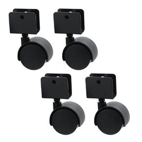 8pcs Caster Bracket U Bracket Caster Wheels U Clamp Wheel 1.57" Caster Wheels Rolling Wheels for Cabinet, Table, Chair and Other Furniture