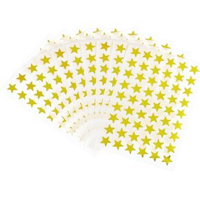 PATIKIL 540 Pcs Star Reward Stickers, 10 Sheet Foil Sparkling Self Adhesive Colorful Sticker for Chart Classroom Party Arts Decoration DIY, Gold