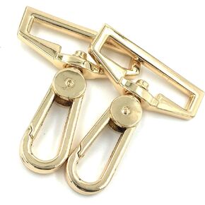 YIXI-SBest 5 Pcs 1.5" (38 mm) Inside Diameter D Ring High-Grade Luggage Buckle Lobster Clasp Claw Swivel for Strap Push Gate Lobster Clasps Hooks Swivel Snap Fashion Clips (1.5 inch, Gold)