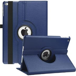 Case for iPad 9.7 5th/ 6th Gen (2017/2018)/ iPad Air 2/ Air 1-360 Degree Rotating Multi Angle Viewing Folio Stand Cases with Auto Sleep/Wake (Peony Flower)