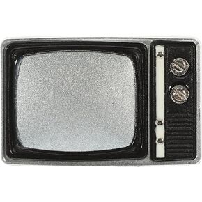 Doll House TV Model Mini Vintage Television Model Miniature Retro TV Prop for Doll House Living Room Furniture Accessories - Light Brown…