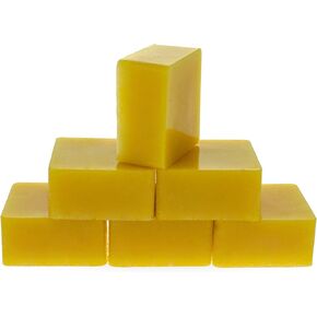 Set of 6 Yellow Triple Filtered Square Beeswaxes 2.4 oz