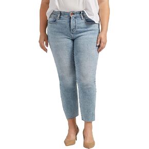 JAG Women's Plus Size Ruby Mid Rise Straight Crop Jeans-Legacy