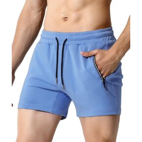 Arjen Kroos Men's Running Shorts with Zipper Pocket Athletic Workout Soft Short Breathable Activewear with Drawstring
