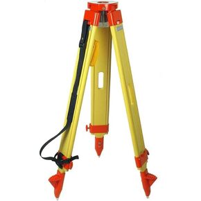 Spectra Precision 1161 Flat Head, Screw Lock Heavy Duty Wood Tripod for Rotary Laser Levels and Grade Lasers