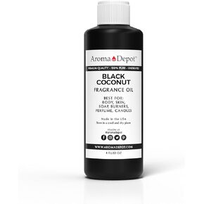 Black Coconut Fragrance Oil 4 oz. Perfume Skin Oil, Scented Oil, is Great for Candles, Bath Bombs, Body Butters, Creams & Lotions. Few Drops in The Diffuser, Burners, or Warmers.