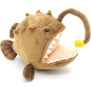 Realistic Anglerfish Stuffed Animal Doll, Simulation Anglerfish Plush Toy, Deep Sea Ocean Animal Plush, Children's Birthday Gift, Collection Decoration