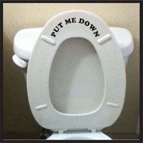 | Put Me Down Toilet Sticker Vinyl Decal | Funny Kids Potty Training Monster Waterproof, Easy to Clean, Matte Black Finish | 2.5"x6" (Black)