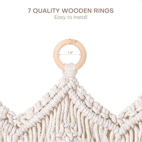 Macrame Wall Hanging Macrame Valance Curtain for Window Doorway 40" x 30" Boho Macrame Wall Tapestry Decor with Tassel, 1 Panel in Saudi Arabia