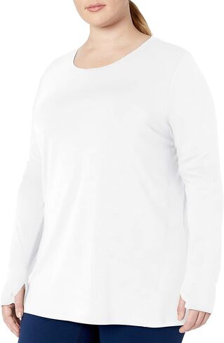Amazon Essentials Women's Studio Relaxed-Fit Long-Sleeve T-Shirt (Available in Plus Size) in Saudi Arabia