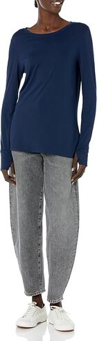 Amazon Essentials Women's Studio Relaxed-Fit Long-Sleeve T-Shirt (Available in Plus Size) in Saudi Arabia