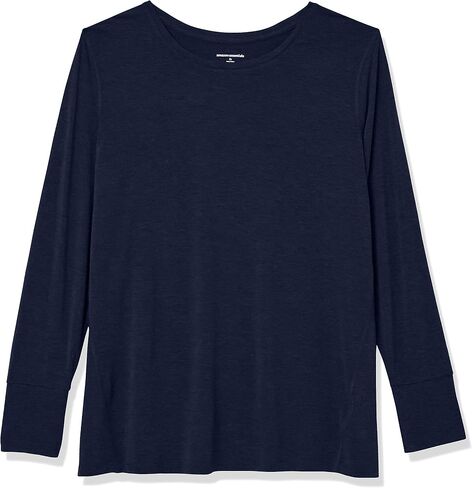 Amazon Essentials Women's Studio Relaxed-Fit Long-Sleeve T-Shirt (Available in Plus Size) in Saudi Arabia