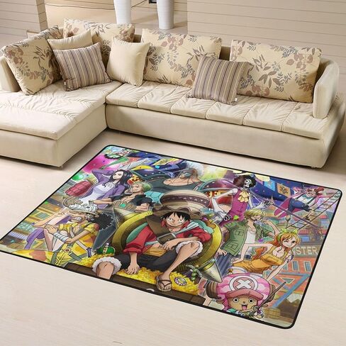 Cartoon Area Rug Cartoon Anime Character Rug Modern Popular Cool Anime Carpet Gamer Room Decor for Kids Teen Bedroom Livingroom Home Decor Mat 16X24inch, Style 2 in Saudi Arabia
