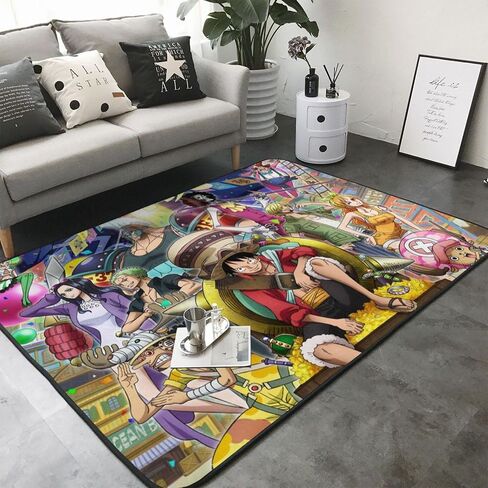Cartoon Area Rug Cartoon Anime Character Rug Modern Popular Cool Anime Carpet Gamer Room Decor for Kids Teen Bedroom Livingroom Home Decor Mat 16X24inch, Style 2 in Saudi Arabia