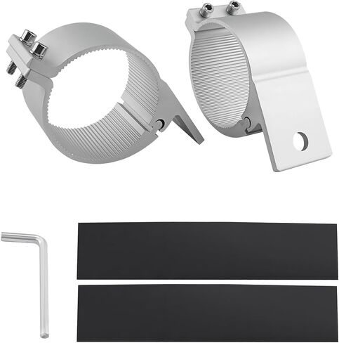 2Inch Led Tube Clamp Mounting Brackets, Roll Bar Mounts for LED Light Bar Led Pods Fits for Bull Bar Roll Bar Rack Front Rear Bumper, Silver in Saudi Arabia