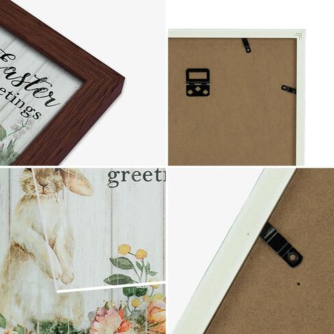 مجموعة إطارات ArtbyHannah مقاس 10x10 مكونة من 4 قطع، مجموعة إطارات صور مربعة بنية للتركيب على الحائط، إطارات ملصقات للصور (بما في ذلك مطبوعات إضافية بدون حصيرة) in Kuwait