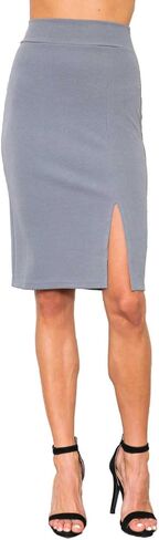 Women's Bodycon Midi Pencil Skirt Open Side Office Midi Skirt in Saudi Arabia