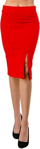 Women's Bodycon Midi Pencil Skirt Open Side Office Midi Skirt in Saudi Arabia