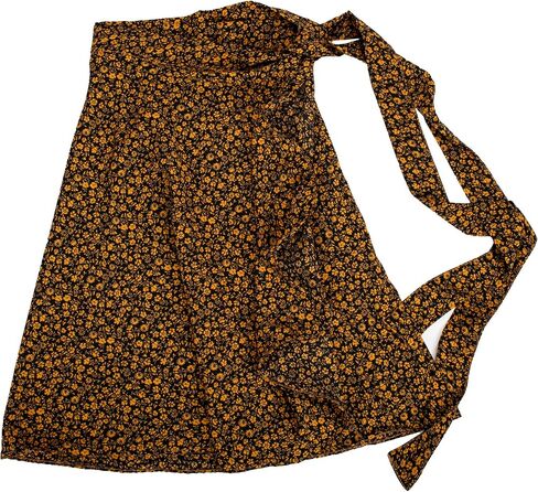 by Thrive Ethical Fashion Womens Handcrafted Above-The-Knee Adjustable Tie Wrap Skirt, Covers Up to 50 Inches in Saudi Arabia