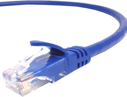 ethernet Patch LAN Cable (10 Feet) - Supports Cat6 / Cat5e / Cat5 Standards, 550MHz, 10Gbps - RJ45 Computer Networking Cord (Blue, 10FT) in Saudi Arabia