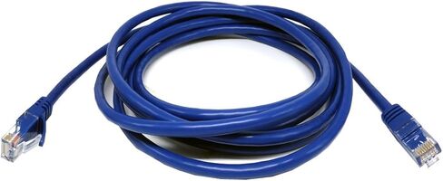 ethernet Patch LAN Cable (10 Feet) - Supports Cat6 / Cat5e / Cat5 Standards, 550MHz, 10Gbps - RJ45 Computer Networking Cord (Blue, 10FT) in Saudi Arabia