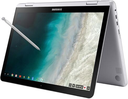 SAMSUNG Chromebook Plus V2 360 12.2" FHD+ 2-in-1 Touchscreen (Intel Celeron 3965Y, 4GB RAM, 128GB (64GB eMMC+64GB SD Card), Stylus Pen) Home & Education Laptop, w/Dual Webcam, Chrome OS (Renewed) in Saudi Arabia